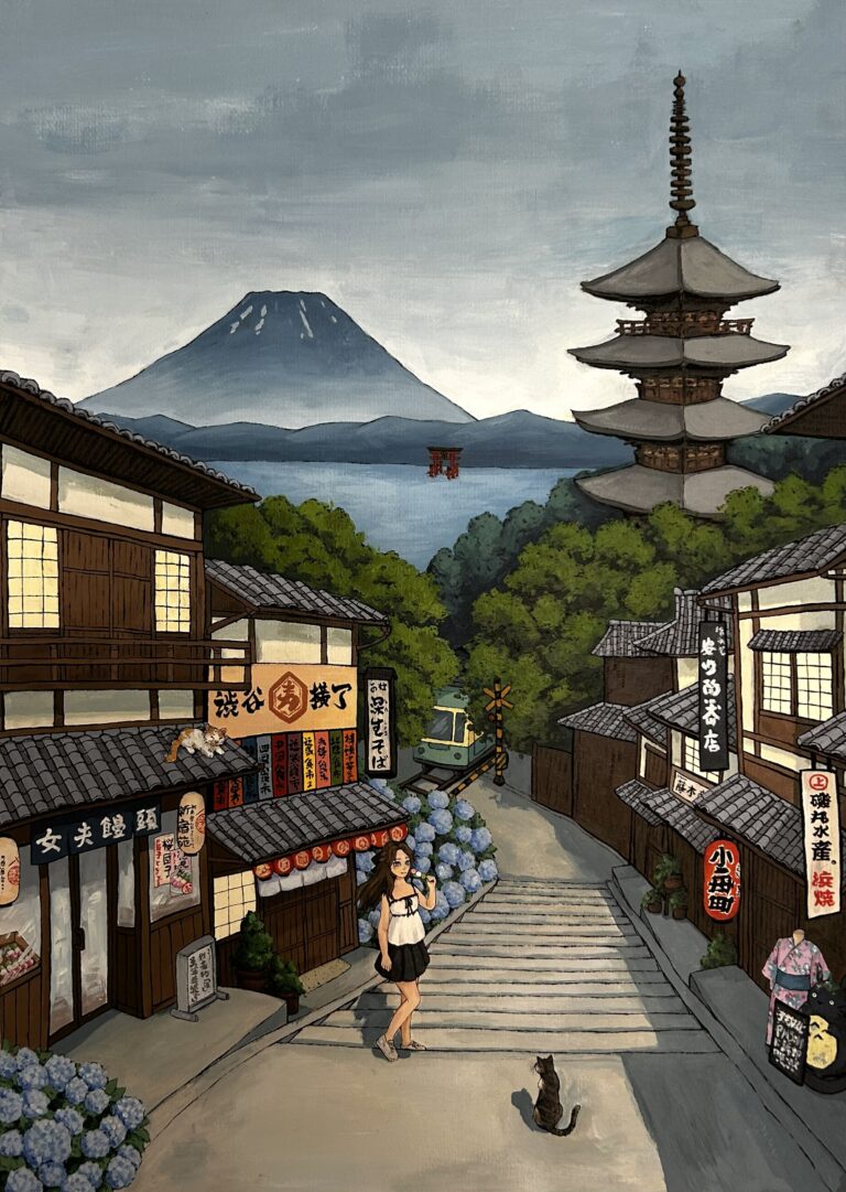 Erika Piirainen: Remember Summer Days (akryylimaalaus)