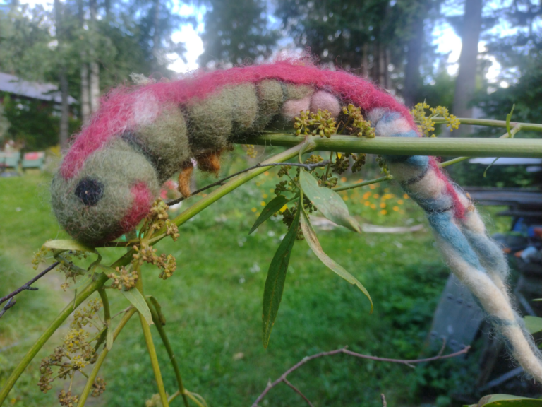 Elokuun lapsi & aikuinen pajoissa savityöskentelyä, huovutusta ja luonnonmateriaaleja